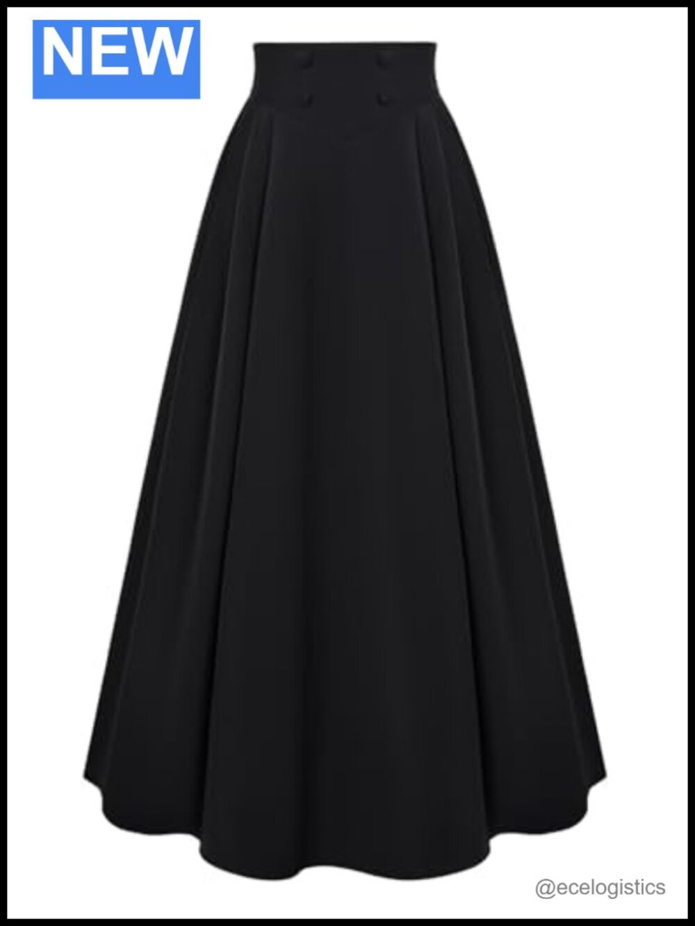 Women's High Waisted Maxi Skirt with Pockets A-Line Novelty